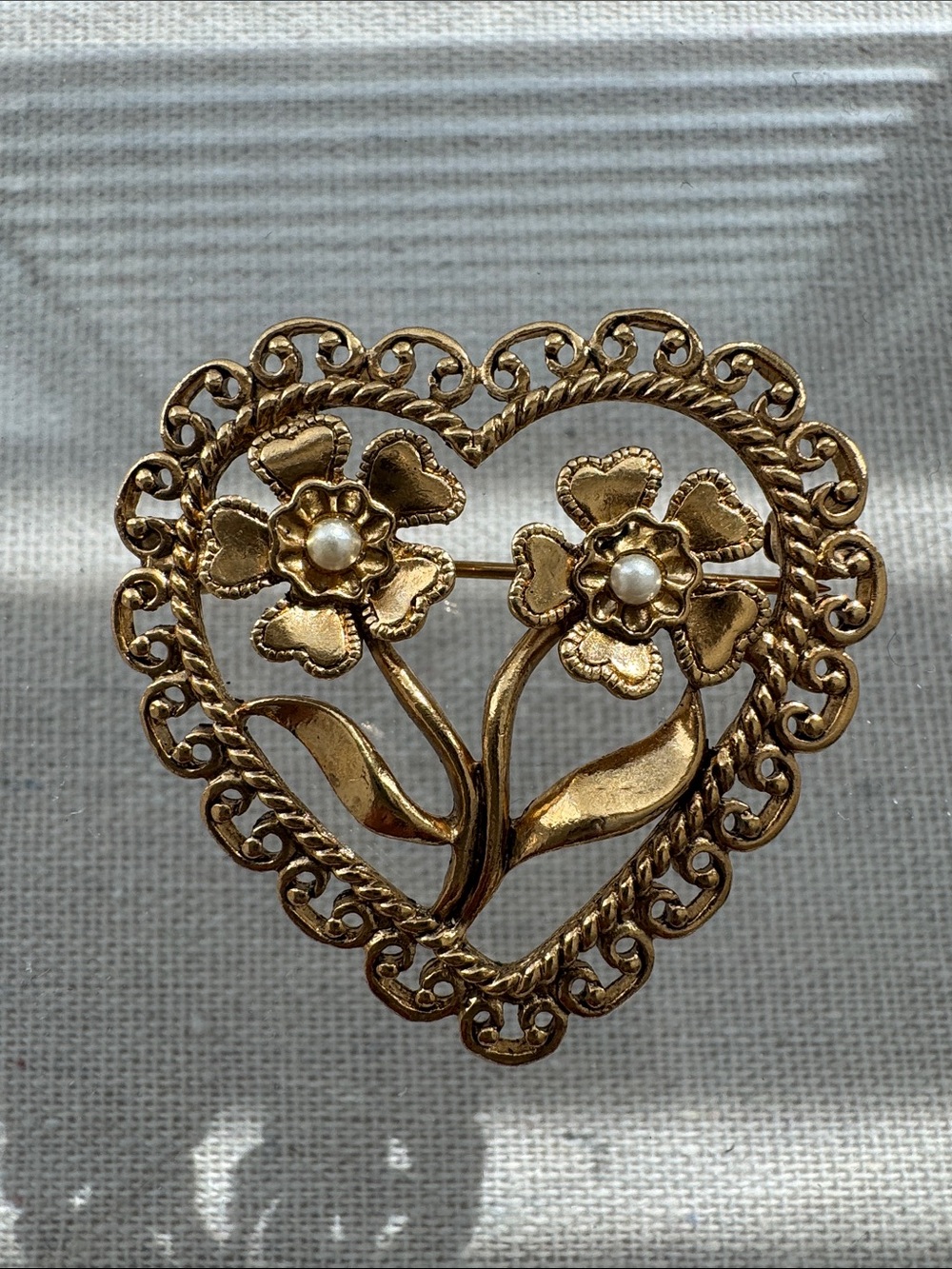 Vintage Heart Brooch